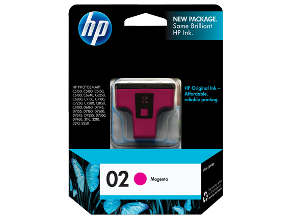 Hp 02 Magenta Original Ink Cartridge Hp® Official Store 2811