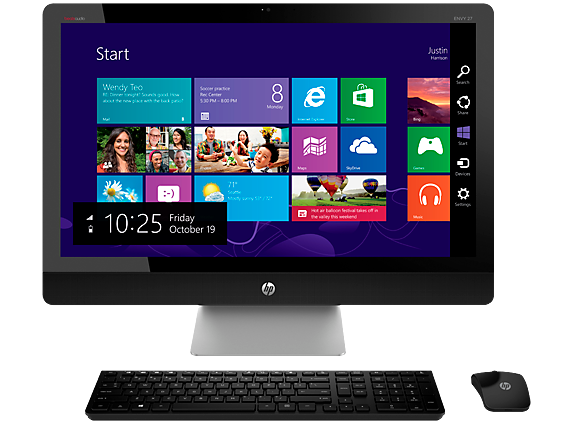 HP ENVY Recline 27xt Touch 27" Touchscreen All-in-One Desktop with Intel Quad Core i7-4785T / 12GB / 1TB SSHD / Win 8.1 Professional / 1GB Video