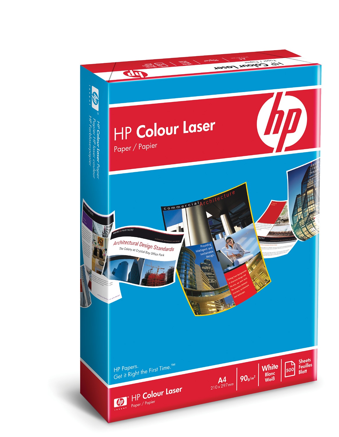 Papier laser couleur HP 90 g/m²-500 feuilles A4, 210 x 297 mm