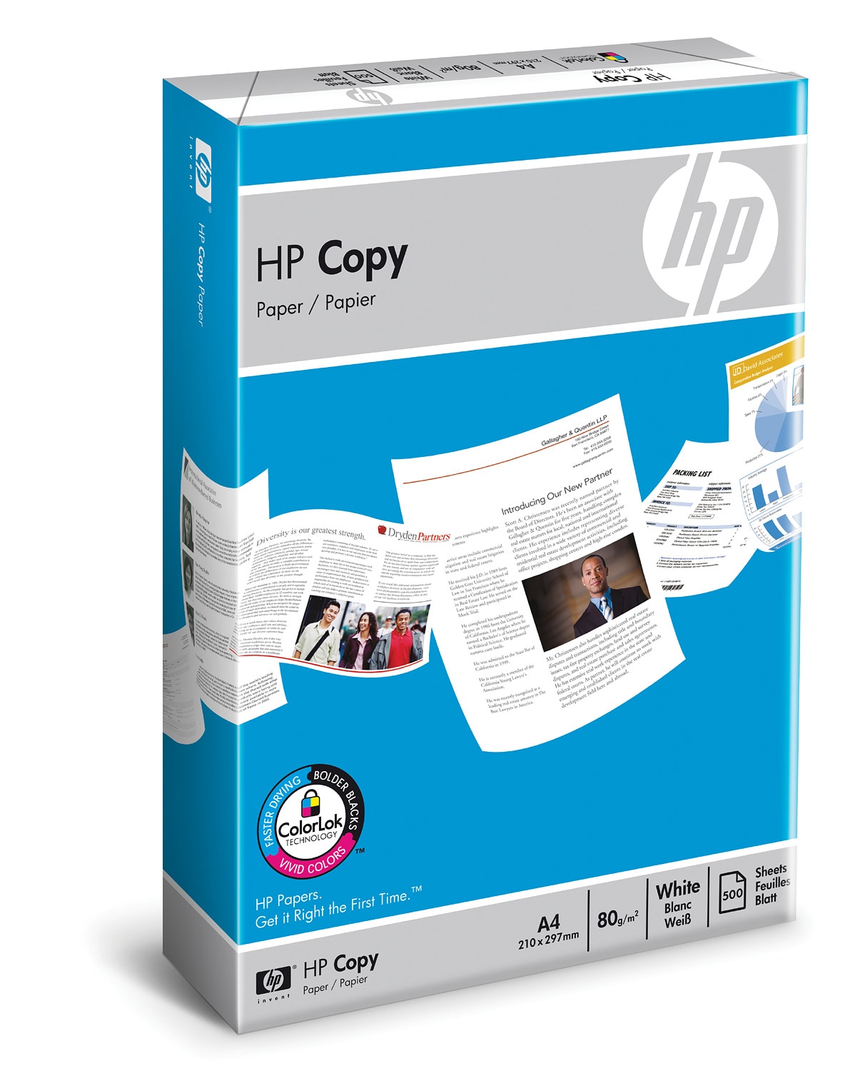 Hewlett-Packard CHP 110 Bloc de papier 80 g Blanc mat Format A4 210 x 297 mm 2 x 500 Blatt 