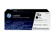 HP 12A Q2612AD 2db 12A fekete toner / festékkazetta Laserjet 1010/ 1012/ 1015/ 1018/ 1020/ 1022/ 3015/ 3020/ 3030/ 3050/ 3052/ 3055 M1005 / M1319 nyomtatókhoz (2*2000 old.) 