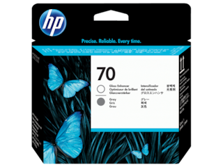 HP 70 Gloss Enhancer and Gray DesignJet Printhead, C9410A