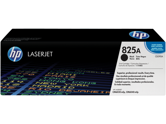 HP 825A Black Original LaserJet Toner Cartridge, CB390A