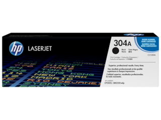HP 304A Black Original LaserJet Toner Cartridge, CC530A