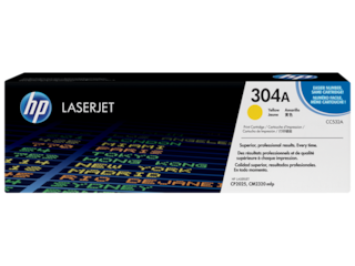 HP 304A Yellow Original LaserJet Toner Cartridge, CC532A