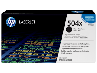 HP 504X High Yield Black Original LaserJet Toner Cartridge, CE250X