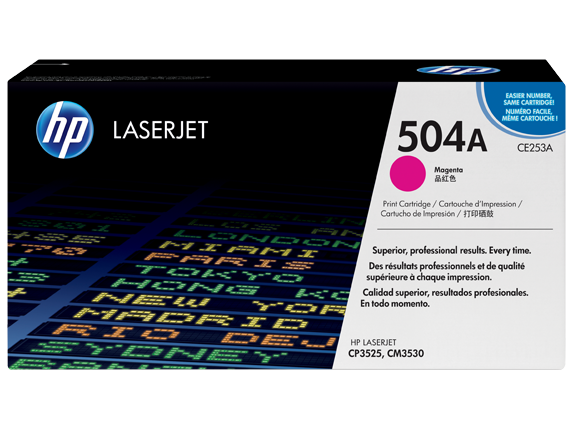 HP® 504A Magenta LaserJet Toner Cartridge (CE253A)