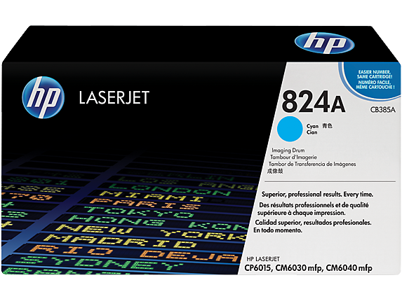 HP Laser Toner Cartridges and Kits, HP 824A Cyan LaserJet Image Drum, CB385A