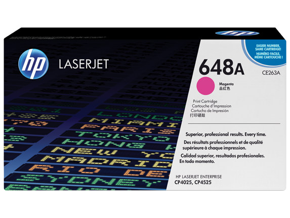 HP Laser Toner Cartridges and Kits, HP 648A Magenta Original LaserJet Toner Cartridge, CE263A
