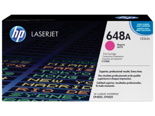 HP 648A Magenta Original LaserJet Toner Cartridge, CE263A