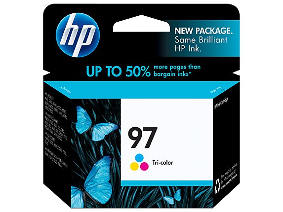 Ink Supplies, HP 97 Tri-color Original Ink Cartridge, C9363WN#140