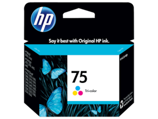 HP 75 Tri-color Original Ink Cartridge, CB337WN#140