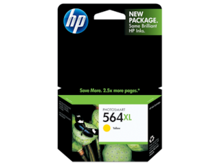 HP 564XL High Yield Yellow Original Ink Cartridge, CB325WN#140