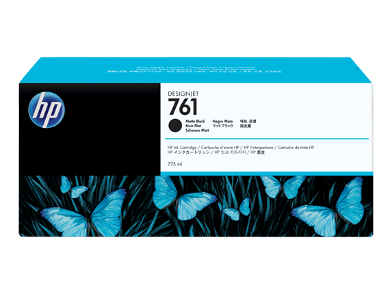 HP 761 775-ml Matte Black DesignJet Ink Cartridge, CM997A