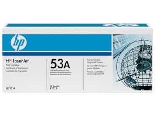 HP 53A Black Original LaserJet Toner Cartridge, Q7553A