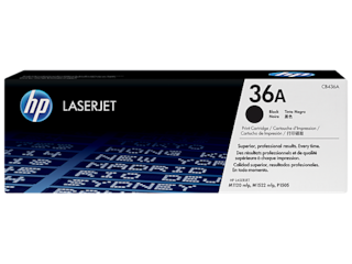 HP 36A Black Original LaserJet Toner Cartridge, CB436A