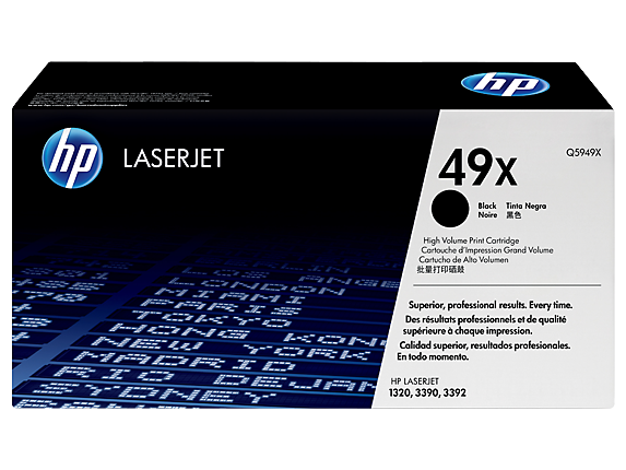 HP Laser Toner Cartridges and Kits, HP 49X High Yield Black Original LaserJet Toner Cartridge, Q5949X