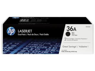 HP 36A 2-pack Black Original LaserJet Toner Cartridges, CB436D