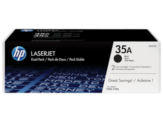 HP 35A 2-pack Black Original LaserJet Toner Cartridges, CB435D
