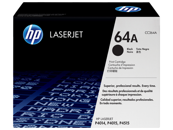 HP Laser Toner Cartridges and Kits, HP 64A Black Original LaserJet Toner Cartridge, CC364A