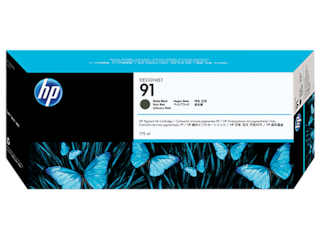 HP 91 775-ml Matte Black DesignJet Pigment Ink Cartridge, C9464A