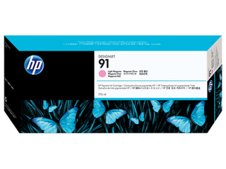 HP 91 775-ml Light Magenta DesignJet Pigment Ink Cartridge, C9471A