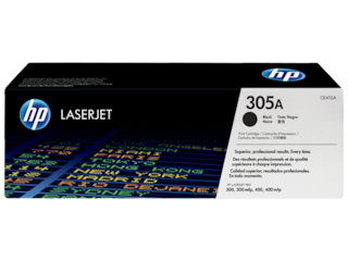 HP 305A Black Original LaserJet Toner Cartridge, CE410A