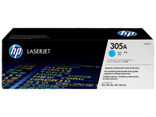 HP 305A, (CE411A) Cyan Original LaserJet Toner Cartridge