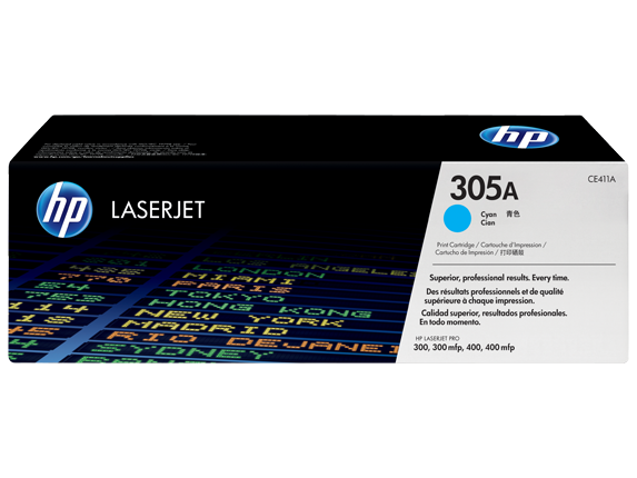 kom videre Ambitiøs Trofast HP® 305A Cyan LaserJet Toner Cartridge (CE411A)