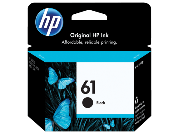 Ink Supplies, HP 61 Black Original Ink Cartridge, CH561WN#140