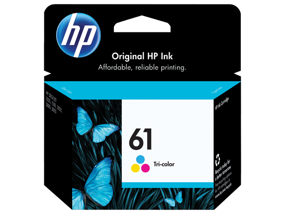 Ink Supplies, HP 61 Tri-color Original Ink Cartridge, CH562WN#140