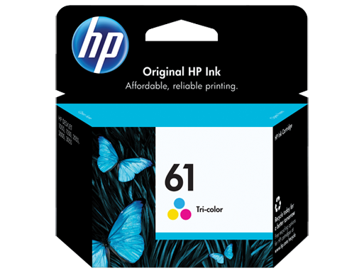 HP 61 Tri-color Original Ink Cartridge, CH562WN#140