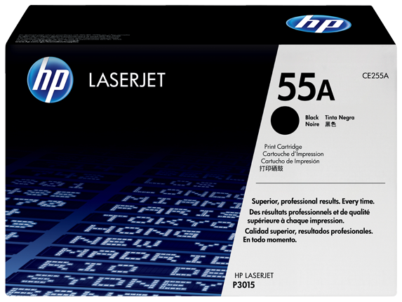 HP® 55A Black LaserJet Toner Cartridge (CE255A) -