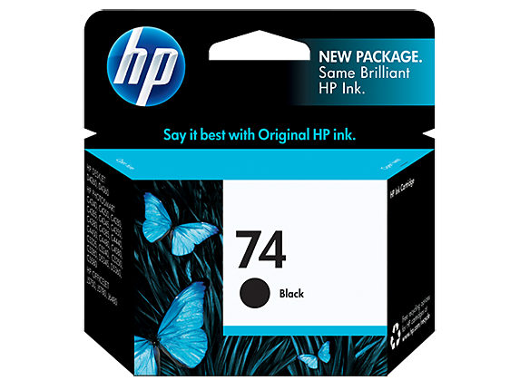 Ink Supplies, HP 74 Black Original Ink Cartridge, CB335WN#140