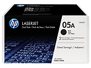 HP 05A CE505D 2db CE505A fekete toner / festékkazetta Laserjet P2035 / P2055 sorozatok nyomtatóihoz (2x2300 old.)