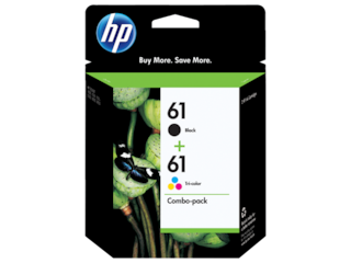 HP 61 2-pack Black/Tri-color Original Ink Cartridges, CR259FN#140