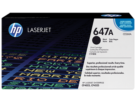 HP 647A CE260A Color Laserjet CP4025 CP4525 CM4540 fekete toner / festékkazetta (8500 old.)