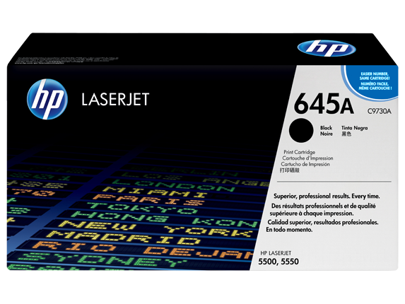 HP Laser Toner Cartridges and Kits, HP 645A Black Original LaserJet Toner Cartridge, C9730A