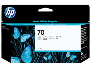 HP 70 130-ml Light Gray DesignJet Ink Cartridge, C9451A