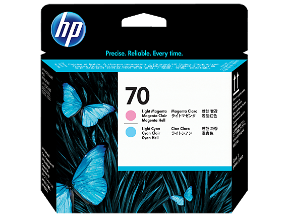 Ink Supplies, HP 70 Light Magenta and Light Cyan DesignJet Printhead, C9405A