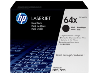 HP 64X 2-pack High Yield Black Original LaserJet Toner Cartridges, CC364XD