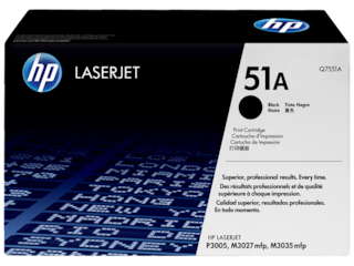 HP 51A Black Original LaserJet Toner Cartridge, Q7551A