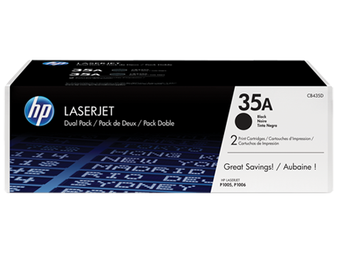 HP 35A CB435AD 2db 35A fekete toner / festékkazetta LaserJet P1005 P1006 nyomtatókhoz (2*1500 old.)