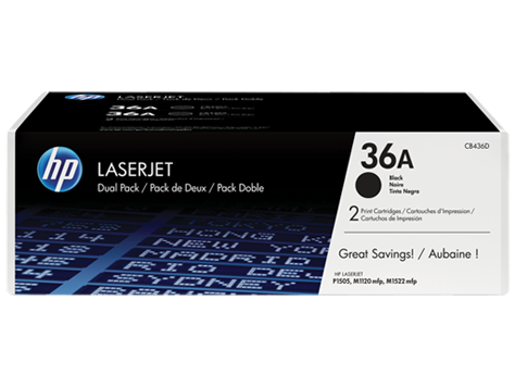 HP 36A CB436AD 2db 36A fekete toner / festékkazetta LaserJet P1505 M1522 M1120 nyomtató /MFPkhez (2*2000 old.)