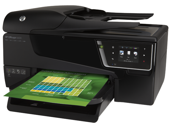 Series 2 of 3 Inkjet All-in-One Printers, HP Officejet 6600 e-All-in-One Printer - H711a/H711g