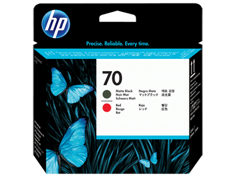 HP 70 matt fekete és piros nyomtatófej C9409A