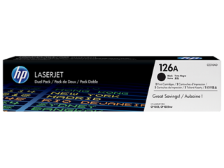 HP 126A 2-pack Black Original LaserJet Toner Cartridges, CE310AD