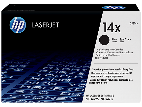 HP Laser Toner Cartridges and Kits, HP 14X High Yield Black Original LaserJet Toner Cartridge, CF214X