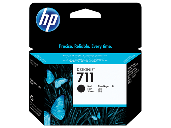 HP 711 80-ml Black DesignJet Ink Cartridge, CZ133A