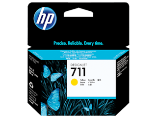 HP 711 29-ml Yellow DesignJet Ink Cartridge, CZ132A